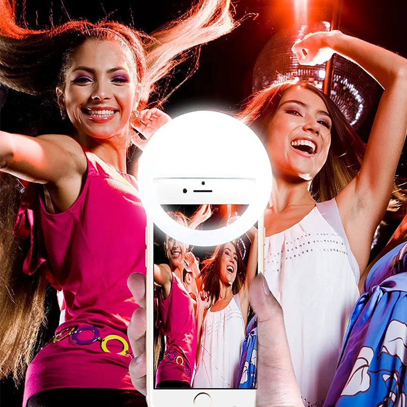 E-Gadget® Rechargeable LED Selfie Ring Light Mobile Phone
