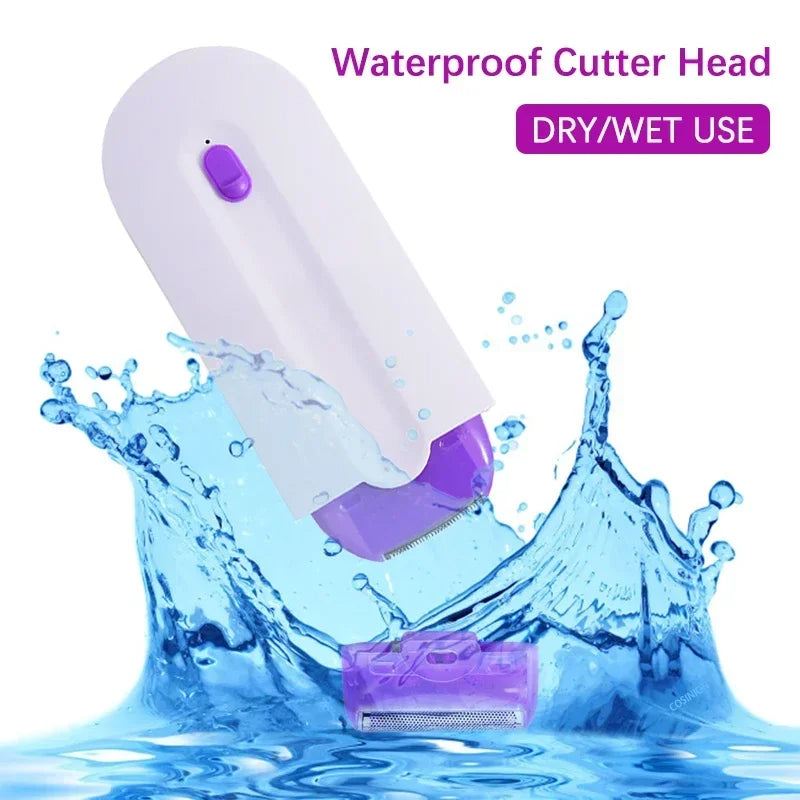 2-in-1 Epilator Women Painless Touch Facial Body Hair Removal Depilator Shaver