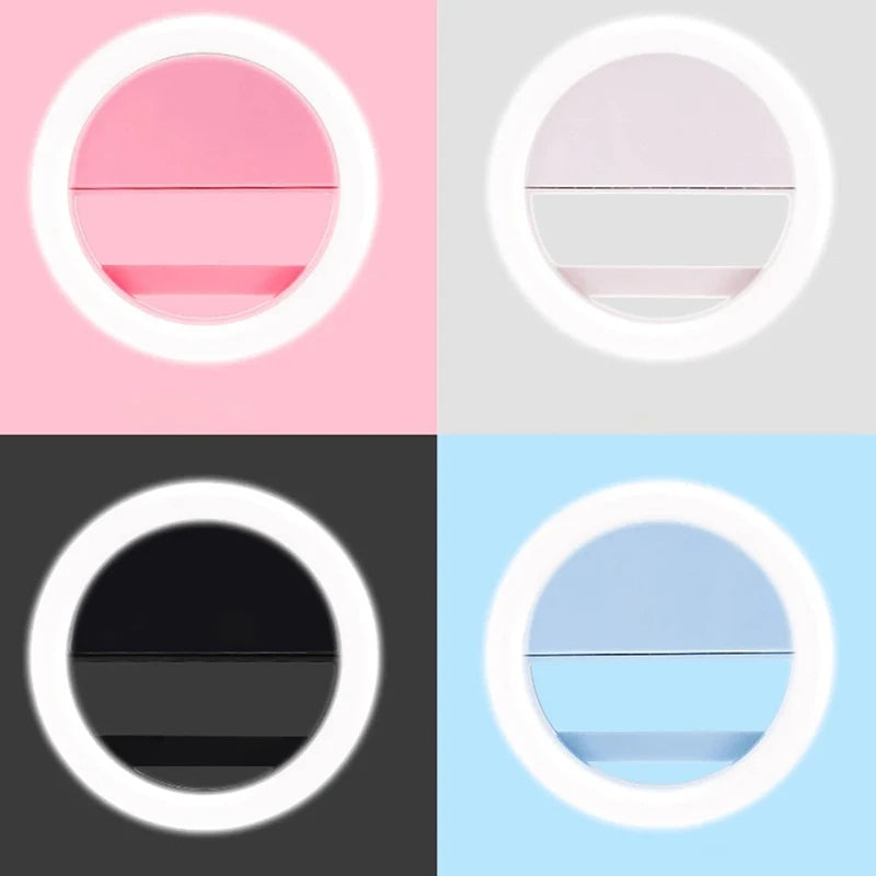 E-Gadget® Rechargeable LED Selfie Ring Light Mobile Phone