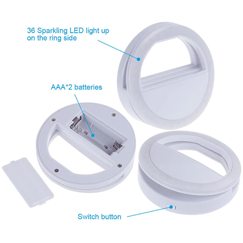 E-Gadget® Rechargeable LED Selfie Ring Light Mobile Phone